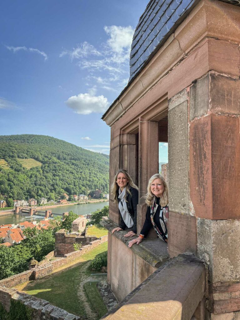 Happy Inside Europe travelers at Heidelberg Castle